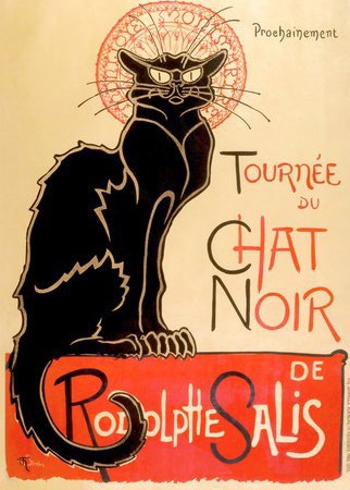 Steinlen. Affiche « Tournée du Chat noir de Rodolphe Salis », 1896. 70 x 50 cm. Collection privée