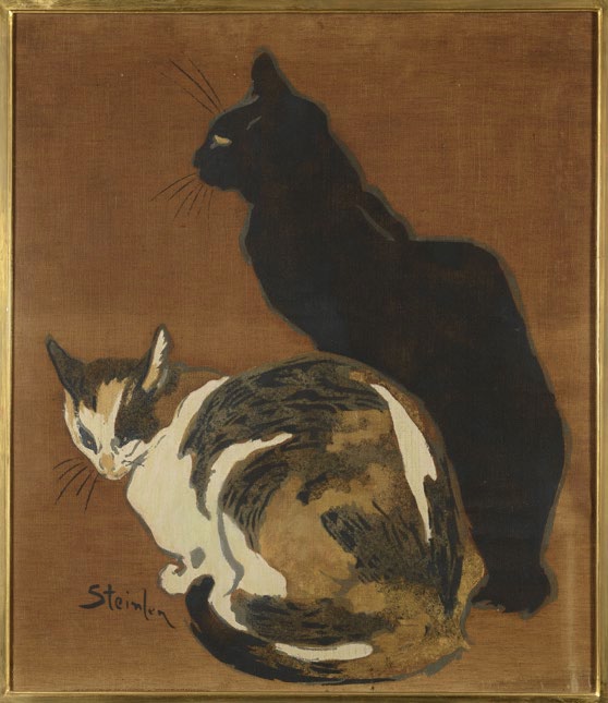 Les Chats, 1894. Pochoir, toile marouflée sur panneau. Musée Daubigny, Auvers-sur-Oise