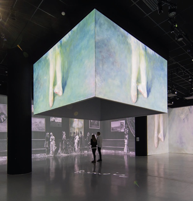 Le cube - première salle du parcours Vision Impressionniste © Le Square