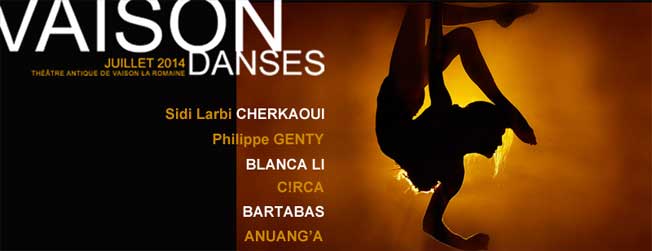 Festival International de Danse de Vaison la Romaine du 11 au 27 juillet 2014. Location ouverte le 12 mai
