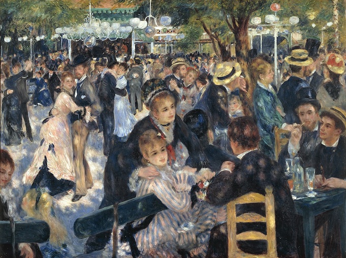 Pierre-Auguste Renoir, Bal au moulin de la Galette (1876), vendue pour 78,1m$ en 1990, Sotheby’s