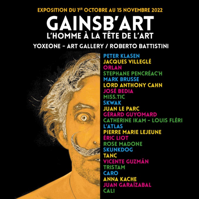Paris, Yoxeone Art Gallery : « Gainsb’Art ». Du 1er  octobre au 15 novembre 22