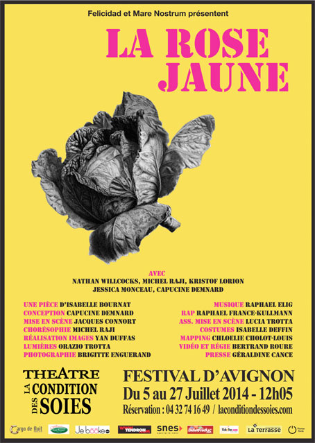 La Rose Jaune, Théâtre de la Condition des Soies, Avignon Off, du 5 au 27 juillet 2014
