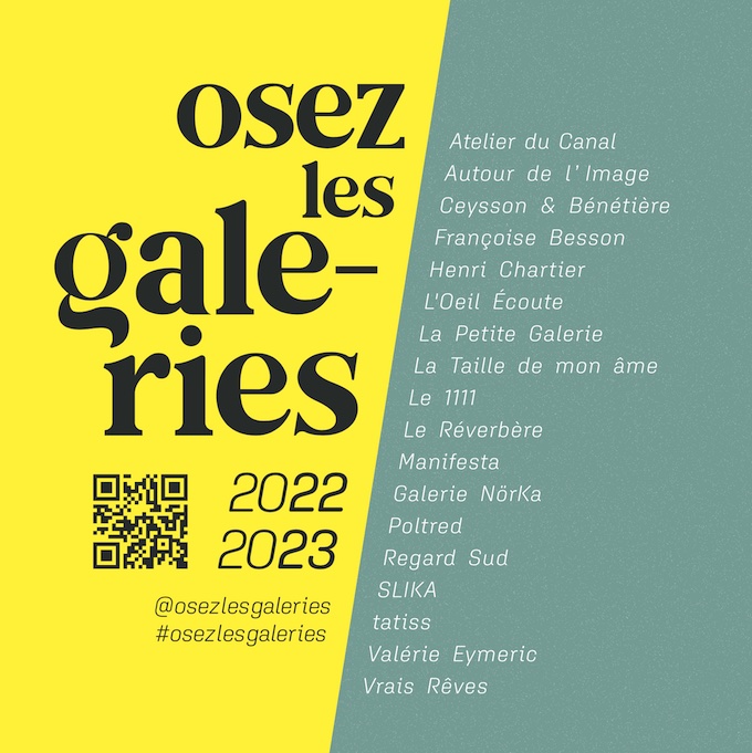 Lyon. 18 galeries se réunissent sous le label « Osez les galeries  » pour  participer à la promotion de l’art contemporain à Lyon. 26 & 27 Novembre  de 11h à 18h