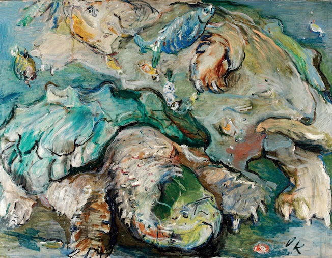 Oskar Kokoschka Tortues géantes (Riesenschildkröten), 1927 Huile sur toile 90,4 x 118,1 cm Kunstmuseum Den Haag, La Haye, Pays-Bas © Fondation Oskar Kokoschka, 2023, VEGAP, Bilbao