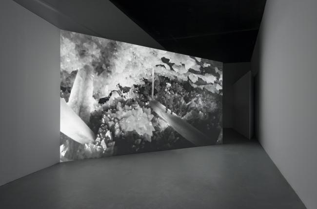 Angelika Markul, Si les heures m’étaient comptées, 2016. Installation vidéo, musique de Simon Ripoll-Hurier vidéo noir et blanc, son, durée11’47’’ en boucle. Collection MAC VAL – Musée d’art contemporain du Val-de-Marne