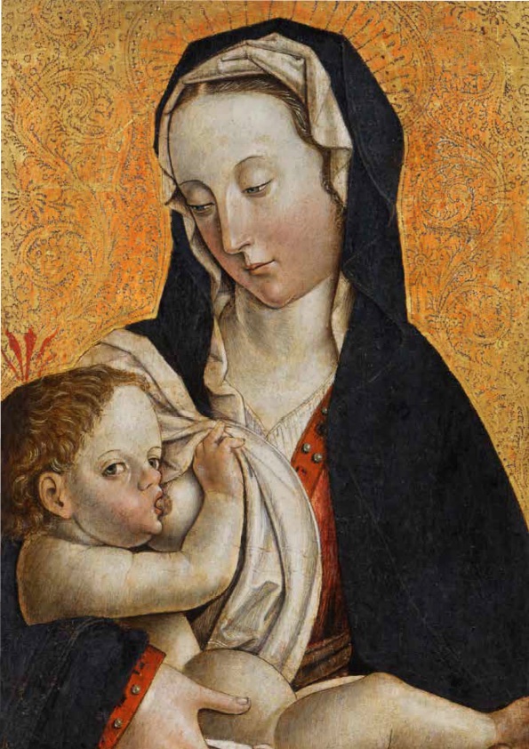 École padouane du XVe siècle, Vierge à l’Enfant, huile sur bois, 48 x 30 cm, inventorié MNR 253. © photo Irwin Leullier - Musée de Picardie