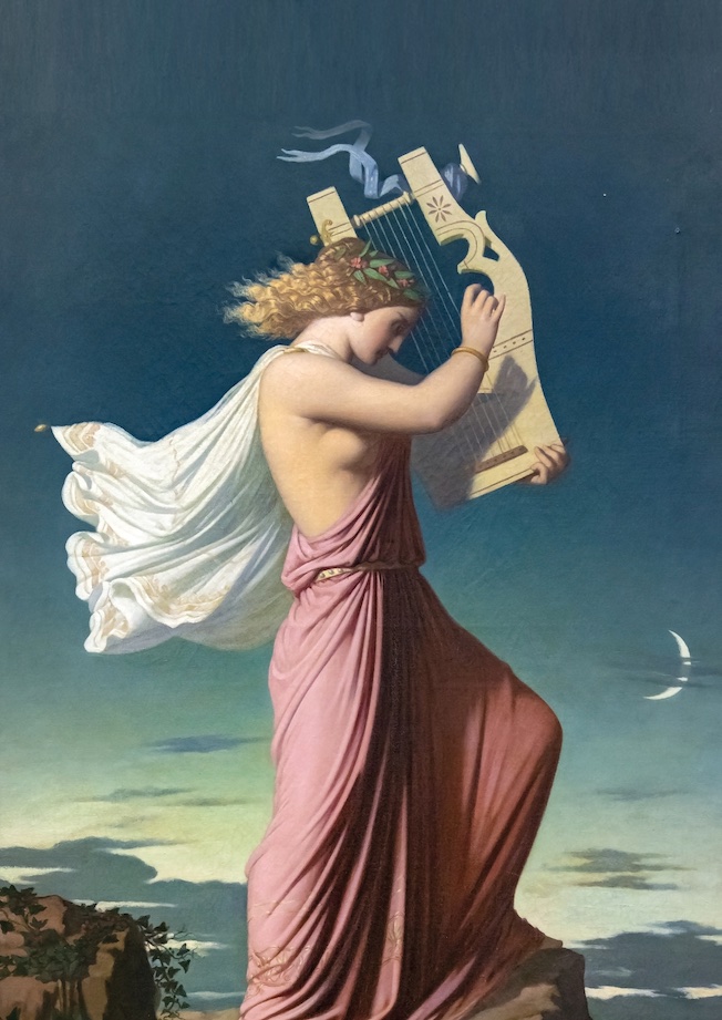Léopold Burthe (1823-1860). Sapho jouant de la lyre, 1849, Huile sur toile, 106 x 69 cm. Carcassonne, Musée des Beaux-Arts © RMN-Grand palais / P. Bernard