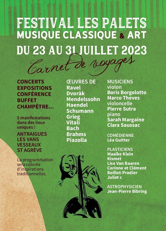 Musée des Vans, Ardèche, concert de musique classique le vendredi 28 juillet 23, à 21h