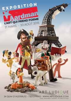 Exposition « Aardman, L’Art qui prend forme », Art Ludique-Le Musée, Paris, du 21 mars au 30 août 2015