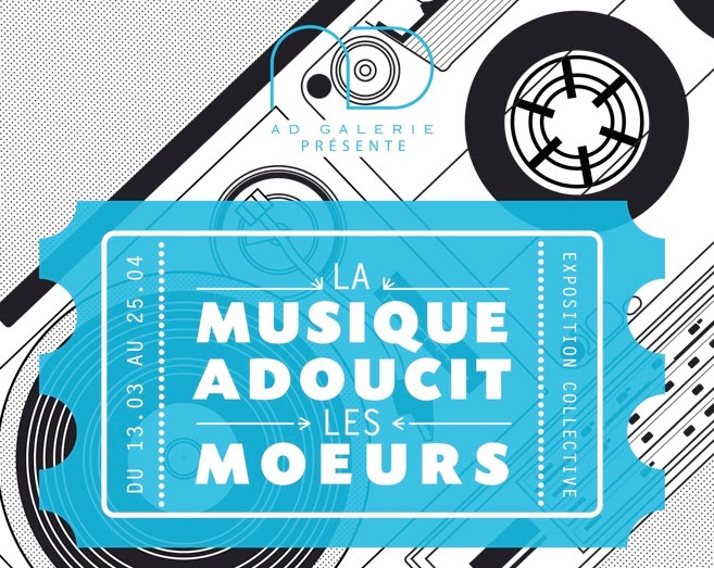 Exposition "la musique adoucit les moeurs", AD Galerie, Montpellier, du 13 mars au 25 avril 2015