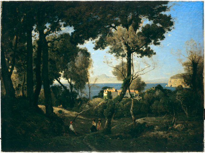 Henri Harpignies, Le Vésuve, vue prise depuis Sorrente, 1866