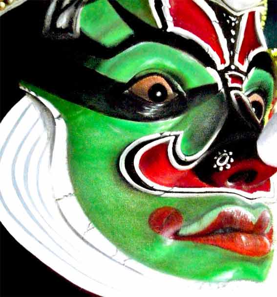 Visage d’un artiste Kathakali © DR Visage d’un artiste Kathakali © DR