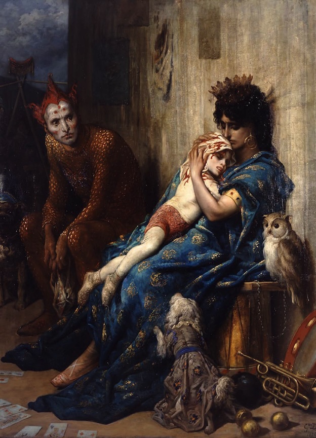 Gustave DORÉ, Les Saltimbanques, dit aussi L'enfant blessé, 1874, huile sur toile, 224 x 184 cm, Clermont-Ferrand, musée d'art Roger-Quilliot © musée d’art Roger-Quilliot,