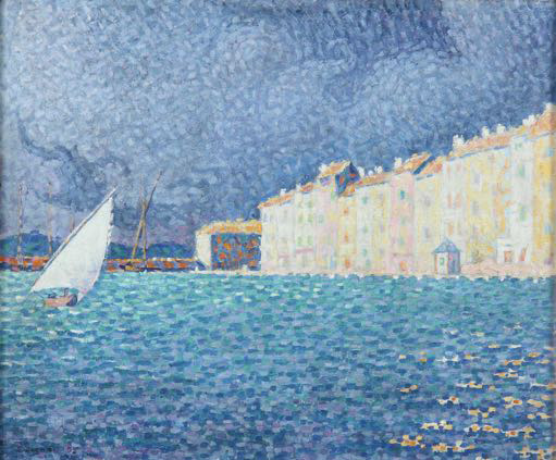 Paul Signac, (1869-1935), Saint-Tropez, l'orage, 1895, Huile sur toile, 46 x 55 cm, Achat de la ville de Saint-Tropez en 1993, Annonciade, musée de Saint-Tropez © P.S. Azema