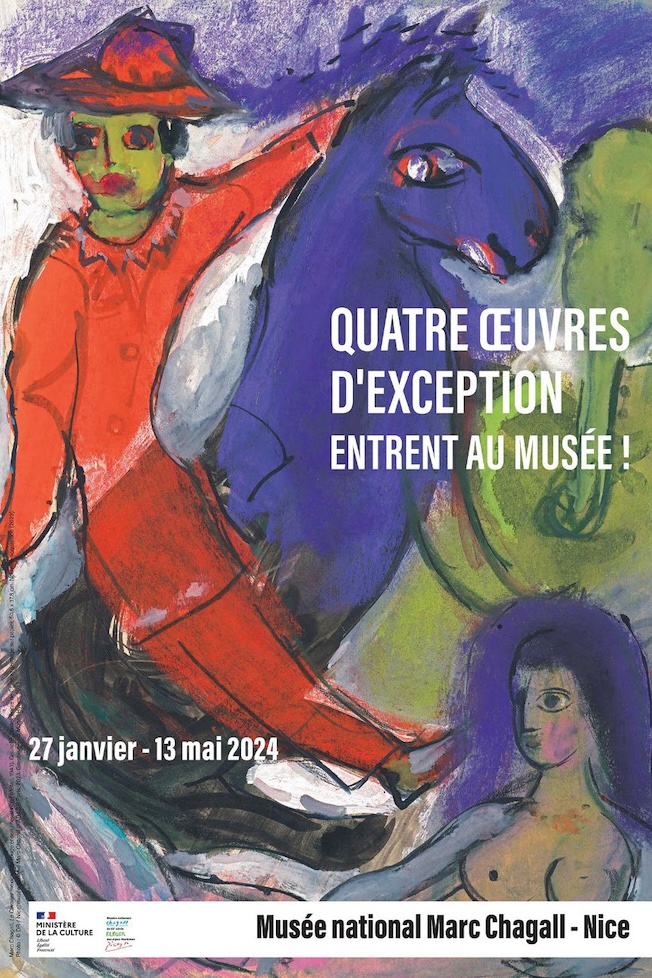 Nice, Musée National Marc Chagall. Enrichir les collections, quatre œuvres d’exception entrent au musée ! 27 janvier - 13 mai 2024