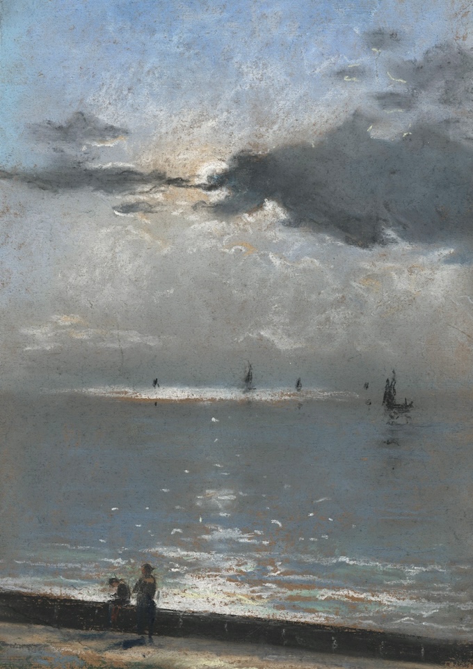 Albert Théodore de Broutelles (1842-1933), Paysage côtier (détail), vers 1900, Pastel sur papier, Giverny, musée des impressionnismes © Giverny, musée des impressionnismes / photo - J.-C. Louiset