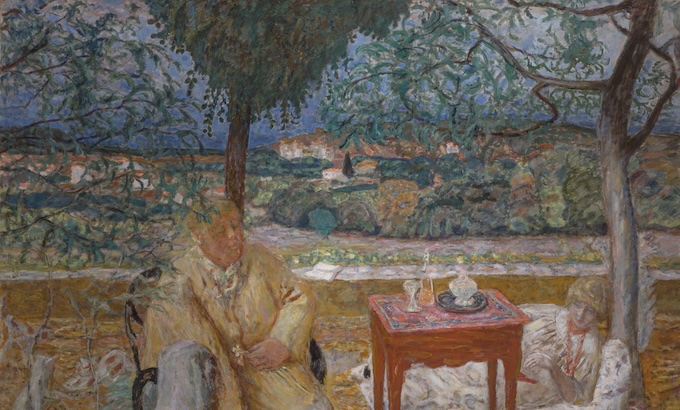 Pierre Bonnard, Conversation provençale, retravaillé en 1927Huile sur toile, 129 × 201cm, 153 x 229 cm (avec cadre), Prague, National Gallery Photo © National Gallery Prague 2024