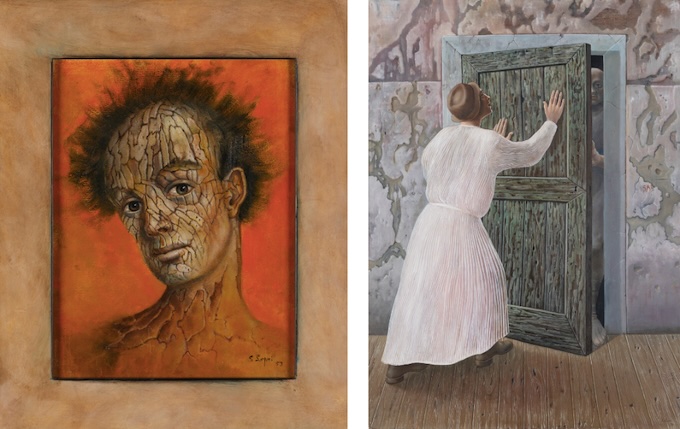 (1) L’homme au visage craquelé, 1953 & Condamnation, 1977, signé et daté ‘S. Lepri 1977