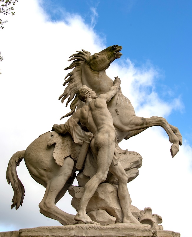 D’après Guillaume Coustou, Cheval retenu par un palefrenier, dit Chevaux de Marly, Domaine national de Marly