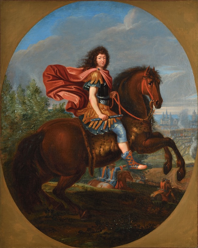 Pierre Mignard et atelier, Portrait de Louis XIV à cheval en costume romain, Saint-Germain-en-Laye, musée Ducastel-Vera