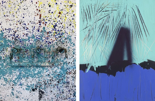 Projections dans l’atelier d’Hans Hartung, Antibes, 2023 © Fondation Hartung-Bergman / Hans Hartung, T1964-R15, 1964, vynilique sur toile, 130 x 380 cm, Collection : Fondation Hartung-Bergman © Fondation Hartung-Bergman