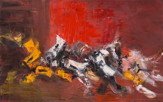 Atelier Rouge - 2015 - HST - 73x116 cm