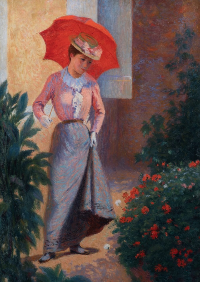 Federico ZANDOMENEGHI (1841-1917), La Corbeille de géraniums (détail), vers 1901, Huile sur toile, 91 x 60 cm © Collection Nahmad Federico ZANDOMENEGHI (1841-1917), La Corbeille de géraniums (détail), vers 1901, Huile sur toile, 91 x 60 cm © Collection Nahmad