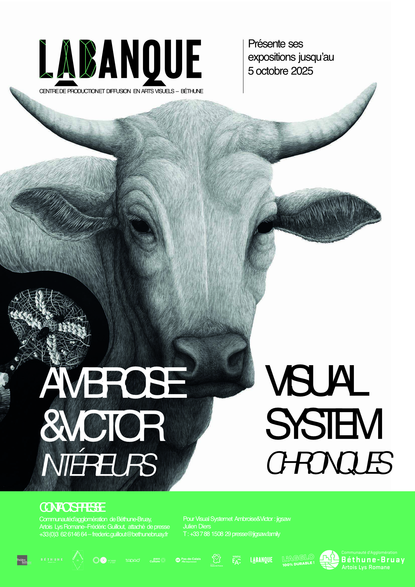 Labanque (Béthune) : Ambroise&Victor - Intérieurs / Visual System - Chroniques. Du 7 mars au 5 octobre 2025 Labanque (Béthune) : Ambroise&Victor - Intérieurs / Visual System - Chroniques. Du 7 mars au 5 octobre 2025