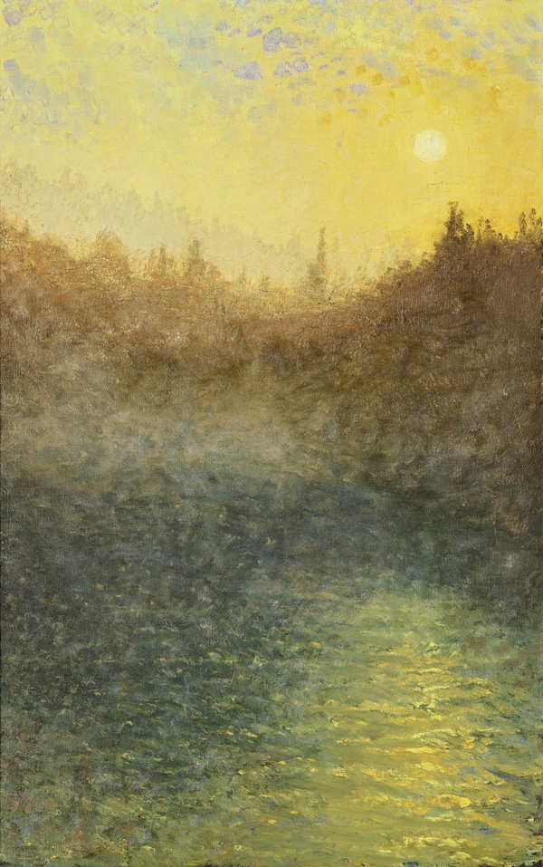 Hilma af Klint, Lever de soleil (œuvre préparatoire pour groupe III), 1907. Huile sur toile, 95 x 60 cm. HaK 37. Courtesy The Hilma af Klint Foundation