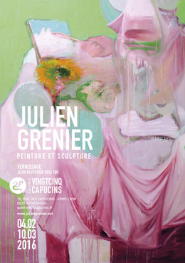 Julien Grenier, peintures, Galerie 25 Capucins, Lyon, du 4 février au 10 mars 2016