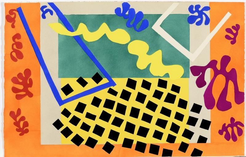 Henri Matisse, Les Codomas, dans Jazz, 1947, Paris, Tériade éditeur, planches exécutées au pochoir, impression gouache sur papier vélin, collection Médiathèque François Mitterrand, Latour Maubourg, Valence Henri Matisse, Les Codomas, dans Jazz, 1947, Paris, Tériade éditeur, planches exécutées au pochoir, impression gouache sur papier vélin, collection Médiathèque François Mitterrand, Latour Maubourg, Valence