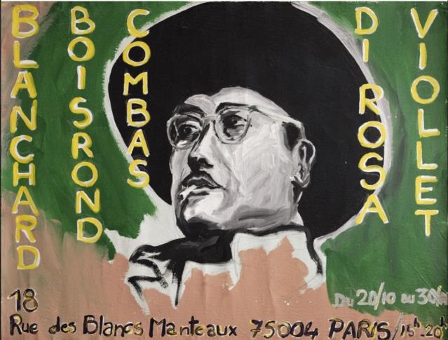 © Catherine Viollet, Affiche Les Blancs Manteaux, 1981, acrylique sur toile marouflée sur châssis, 82x106 cm
