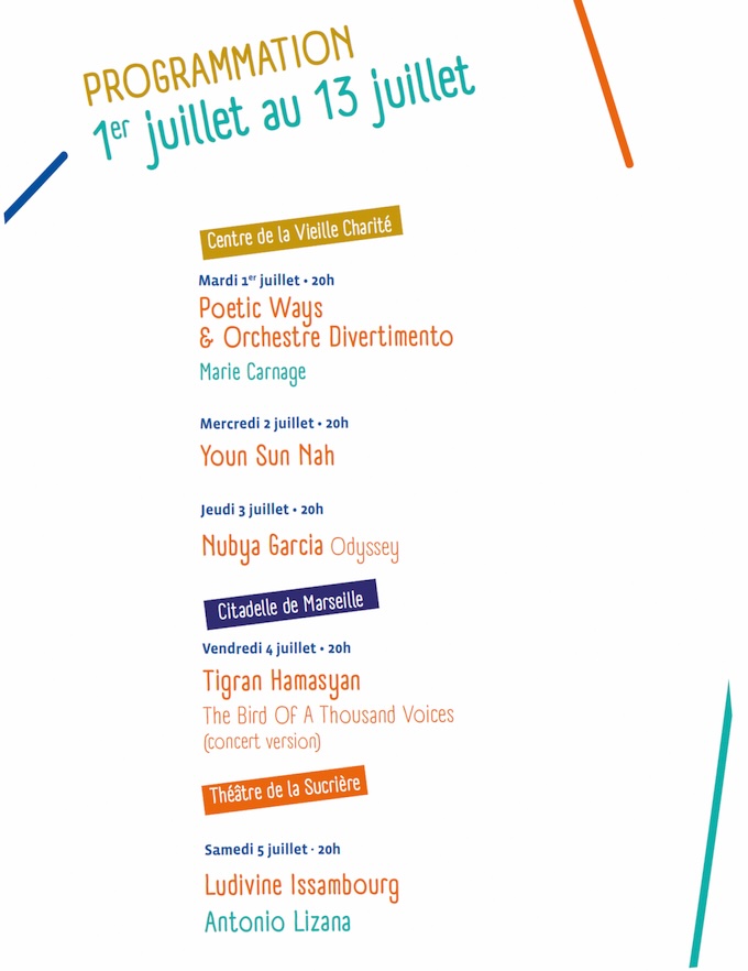 Marseille Jazz des cinq continents du 1er au 13 juillet 2025