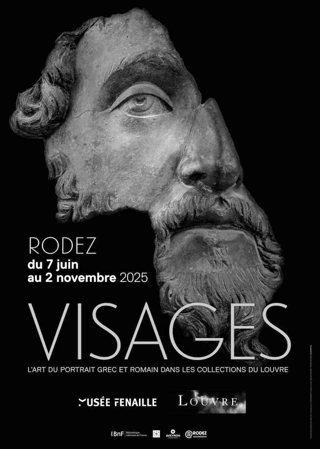 Rodez, Musée Fenaille : « Visages ». L’art du portrait grec et romain dans les collections du musée du Louvre, du 7 juin au 2 novembre 2025.