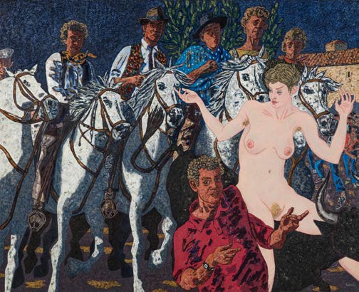 Vincent Bioulès L’Enlèvement d’Europe 1999 Huile sur toile Collection musée Estrine - ME. 2000.01 ©cliché Fabrice Lepeltier © Adagp, Paris 2025