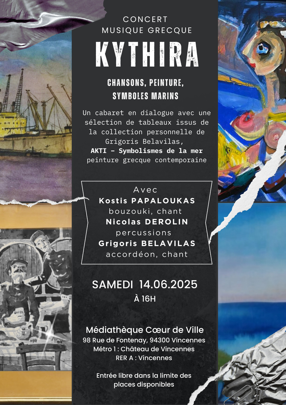 KYTHIRA. Une odyssée musicale autour des symbolismes de la mer dans la musique grecque. Samedi 14 juin 2025 KYTHIRA. Une odyssée musicale autour des symbolismes de la mer dans la musique grecque. Samedi 14 juin 2025