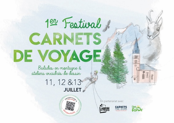 1ère édition du festival Carnets de Voyage au cœur du Pays des Ecrins du 11 au 13 juillet 2025