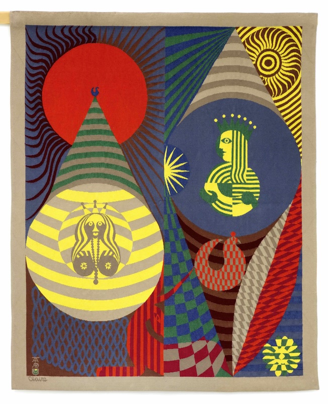 Claire Vasarely, Mirages, 1952. Tapisserie de laine d'Aubusson éditée par l'atelier Tabard Frères et Soeurs, 168,5 x 137,2 cm.  © Droits Réservés © Photo Gabrielle Voinot