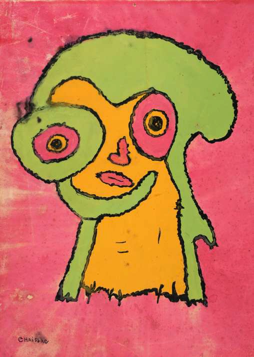 ﻿﻿Gaston Chaissac, Sans titre, 1940, gouache sur papier, 29,2 Å~ 22,5 c. Coll. particulière © ADAGP, Paris, 2025