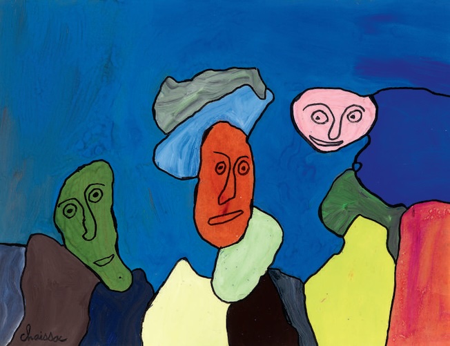 Gaston Chaissac,. Sans titre, 1962. Gouache sur papier kraft, 49,2 Å~ 64,2 cm. MASC, Les Sables d’Olonne © ADAGP, Paris, 2025
