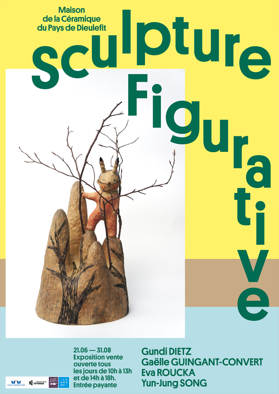 Dieulefit, Maison de la céramique : Sculpture figurative. Du 21/ au 31/8