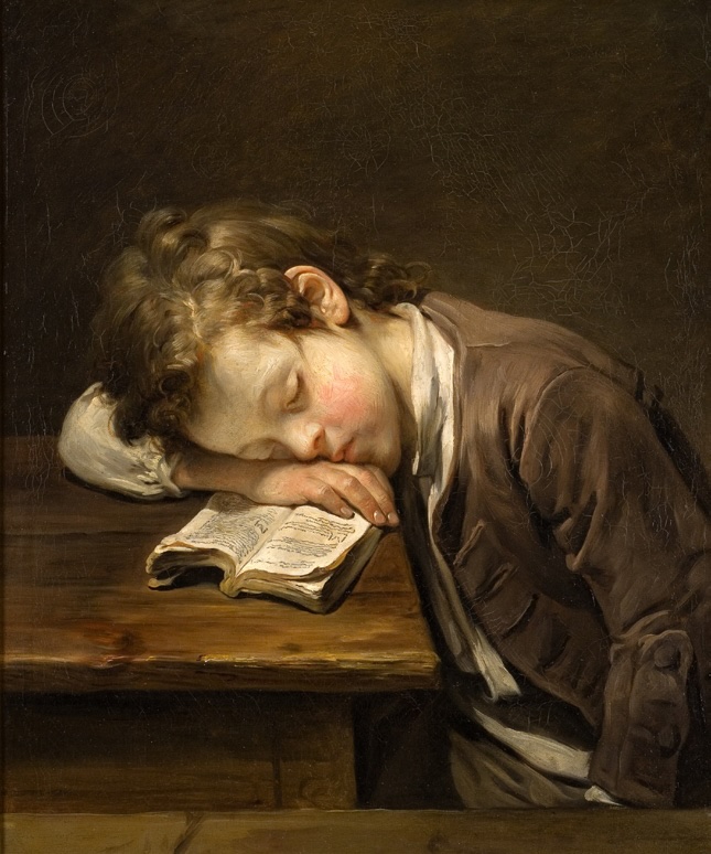 Greuze, Le Petit paresseux, 1755. Huile sur toile, 65 x 54,5 x 3 cm. Musée Fabre, Montpellier, France. © Musée Fabre de Montpellier Méditerranée Métropole / photo Frédéric Jaulmes