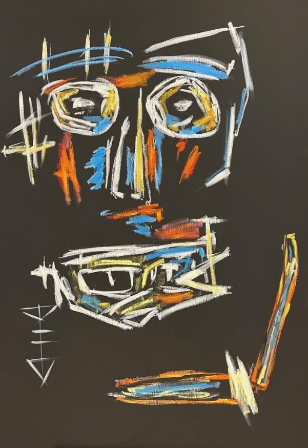 Claude Serrile. Ségrégation – 81x-65 – Techniques mixtes sur toile de lin