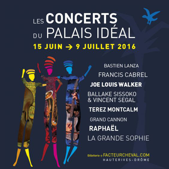 Découvrez l'affiche des concerts d'été au Palais Idéal d'Hauterives, Drôme