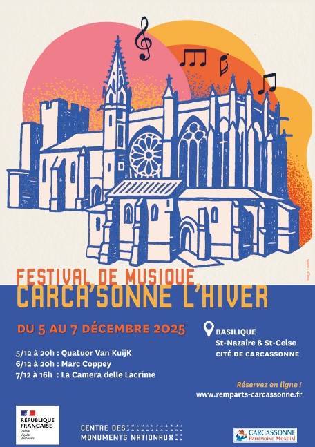 Carcassonne. « Carca'sonne l'hiver ». Festival de musique du 5 au 7 décembre 2025
