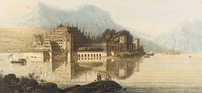 Louis François Cassas, Vue d’Isola Bella, visuel de l'exposition « Lumière sur la donation Henri et Suzanne Baderou »