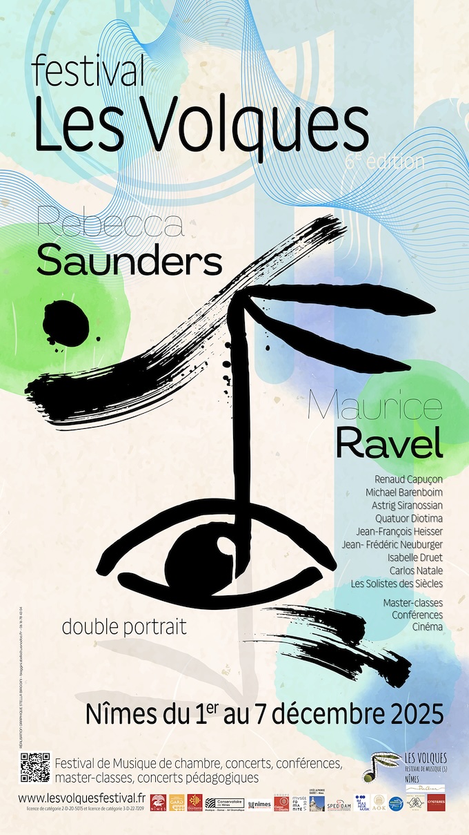 Nîmes, Festival Les Volques : Ravel et Rebecca Saunders à l’honneur de la 6ᵉ édition. Du 01/12 au 07/12/2025 tous les jours de 14h à 23h
