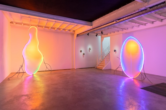 Vue in situ de l'exposition, Être collectif − de la convivialité par nature © Nicolas Brasseur