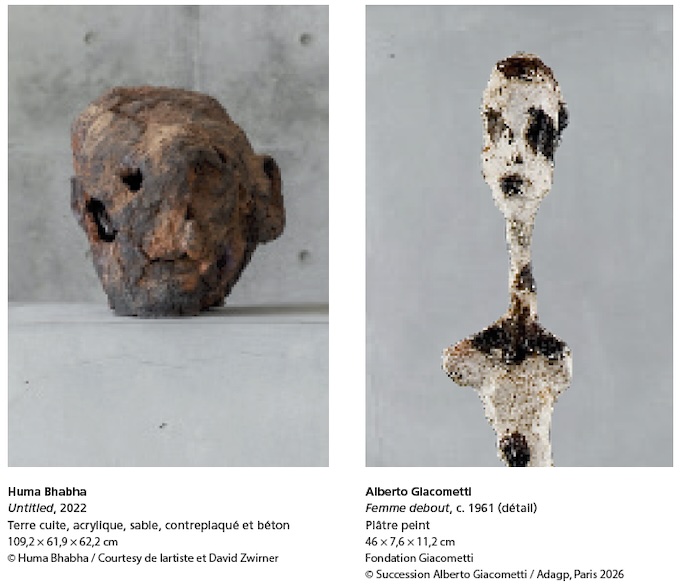 Paris, Institut Giacometti : Huma Bhabha / Alberto Giacometti. 06.02.2026 au 24.05.2026